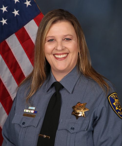Tracey Police Department Operations Manager Beth Lyons-McCarthy